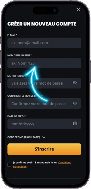instant casino processus d'inscription